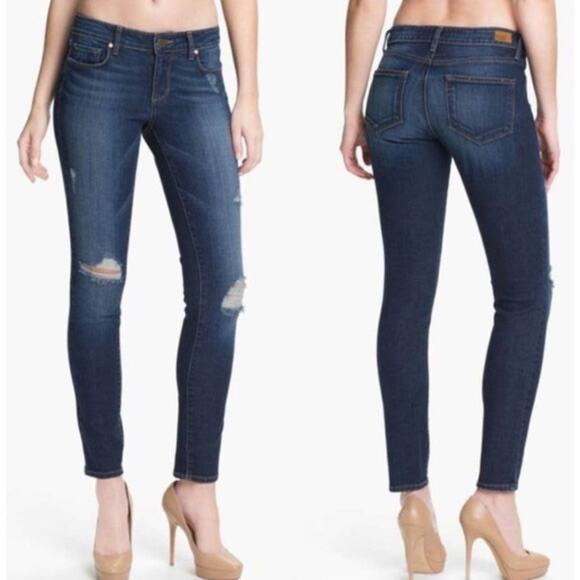 Paige Verdigo Ultra Skinny‎ Distressed Jeans - Picture 1 of 7